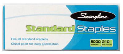 ACCO BRANDS INC 5,000-Count Standard 1/4-Inch Staples