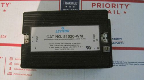 Leviton Transient Voltage Surge Suppressor &amp; Noise Filter 51020-WM   LOT N487
