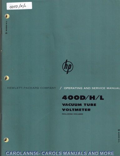 HP Manual 400D H L VACUUM TUBE VOLTMETER