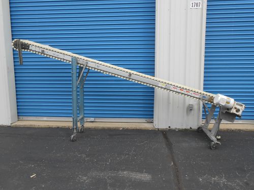 Designer system conveyor - incline w/ plastic belt 12&#039; 6&#034; long 12&#034; wide for sale