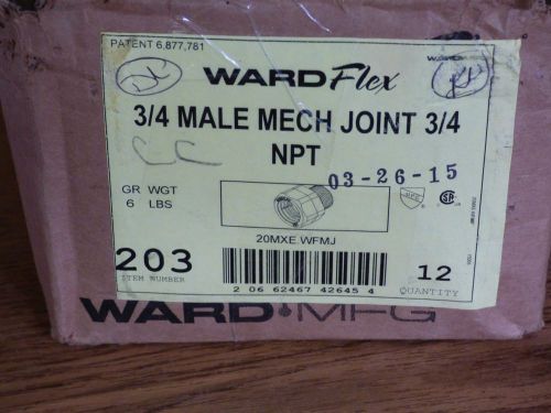 12 Ward Flex 3/4 male mech joint npt (upc 20662467426454) item waf203