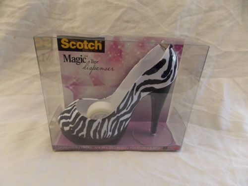 Scotch Magic Fashion Tape Dispenser Zebra High Heel Shoe Pump BRAND NEW
