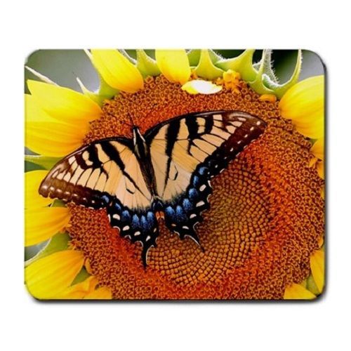 Beautiful Sunflower and Butterfly Large Mousepad Mouse Pad
