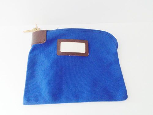 Seven-Pin Bank/Security/Night Deposit Bag with Keys, Canvas,  Royal Blue