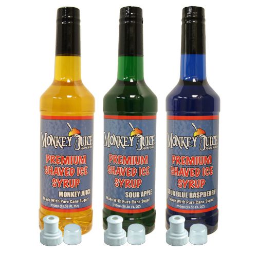 You choose flavors - 3 bottles of snowball syrup - pure cane sugar for sale