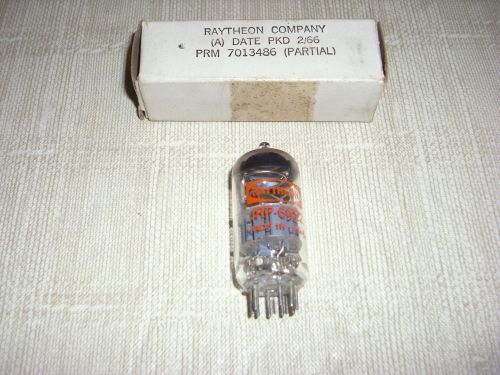 VINTAGE RAYTHEON JRP 6922 6DJ8 NOS MIL SPEC VACUUM TUBE TESTED STRONG 1966