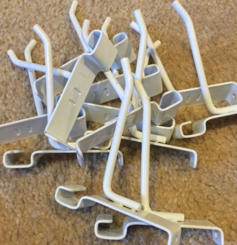 12 -  4&#034; Gridwall Hooks -  Wire For Grid Panels White
