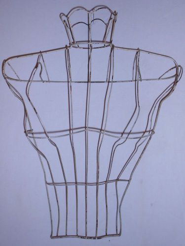 White Wire Hanging Form Victorian style FEMALE BODICE FORM