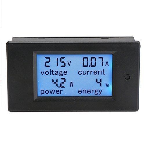 DROK? Digital Multimeter AC 80-260V 20A Voltage Amperage Power Energy Meter, AC