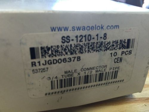 new in box ten (10) swagelok  SS-1210-1-8