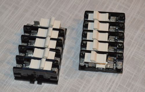 Set of (10) New Buchanan Fuse Switch Terminal Block Dovetail Base Sections