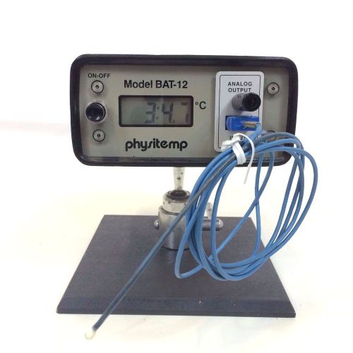 Physitemp bat-12 microphobe thermometer lab w/ stand for sale