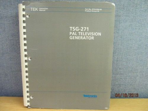 TEKTRONIX TSG-271:  PAL Television Generator Instruction Manual w/schematics