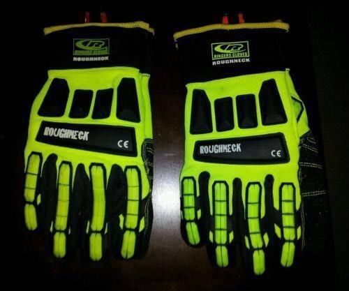 RINGERS GLOVES 065-10 Cut Resistant Gloves, M, Black/Hi-Vis, PR