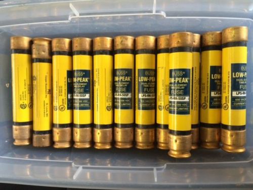 Buss dual element time delay lps-rk-50sp free shipping!!! lot of 12 for sale
