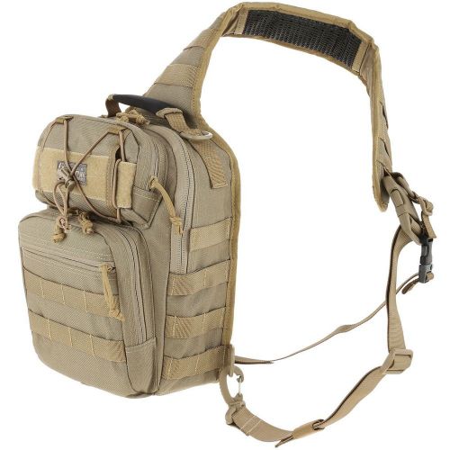 New! maxpedition lunada gearslinger 600 cu. in. / 9.8l khaki backpack 0422k for sale
