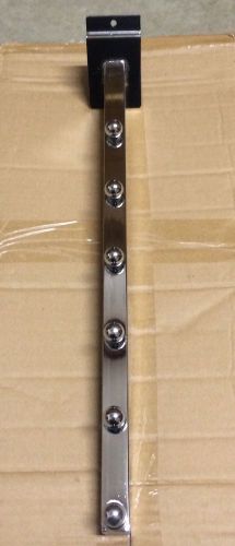 25 Waterfall Faceout 6 Ball Slatwall Chrome Square Tube Fixtures Standard