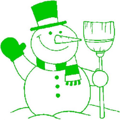 30 Custom Green Simple Snowman Personalized Address Labels