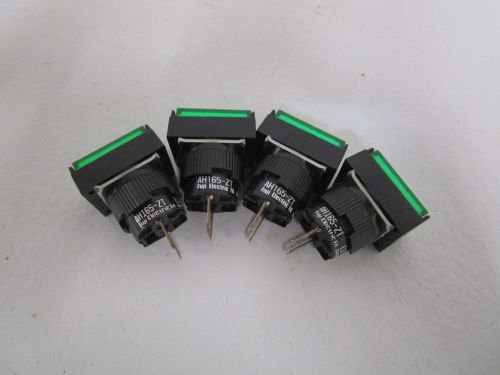 LOT OF 4 FUJI ELECTRIC GREEN PUSHBUTTON SWITCH AH165-ZT E3 *NEW OUT OF BOX*
