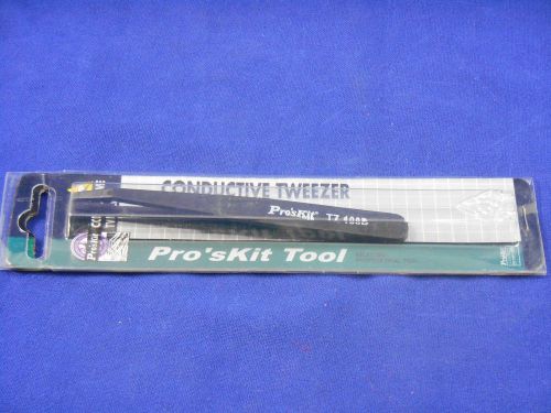 NEW Pro&#039;sKit Conductive Tweezer, Flat Tip, TZ-100D, 900-266 - Expedited Shipping
