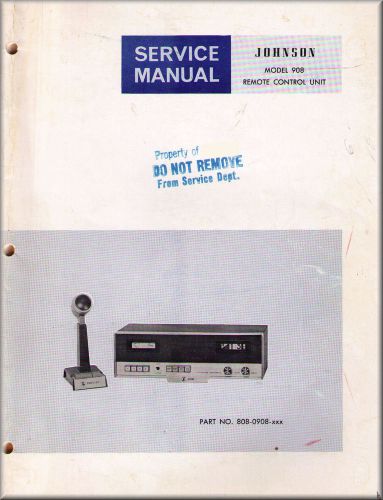 Johnson Service Manual 908 REMOTE CONTROL UNIT
