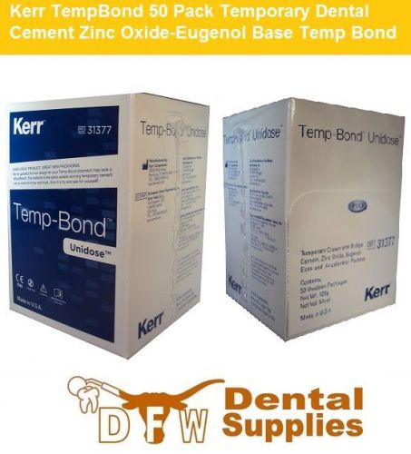 Kerr TempBond 50 Pack Temporary Dental Cement Zinc Oxide-Eugenol Base Temp Bond