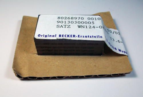 Carbon Vanes 901303 for Becker VT 3.6 DT3.6 Vacuum Pump K17, Set of 5, NEW