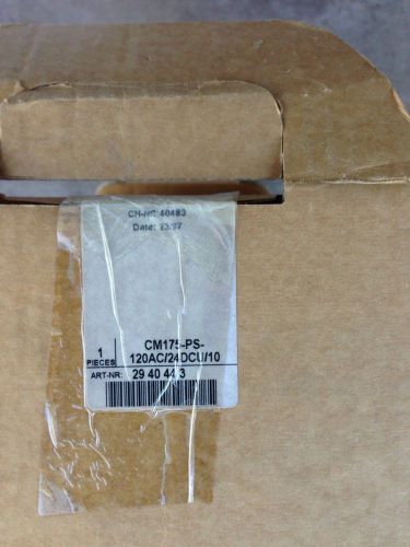 NEW IN BOX PHOENIX CONTACT CM175-PS-120AC/24DCU/10 POWER SUPPLY