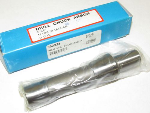 New drill chuck arbor r8/j3 ~ r8 shank / jt3 mount taper 363333 for sale