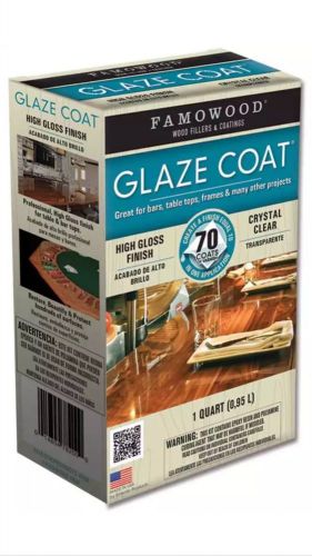 Eclectic 5050080 Qt Famowood Glaze Coat, Clear Famo Wood clear high gloss epoxy
