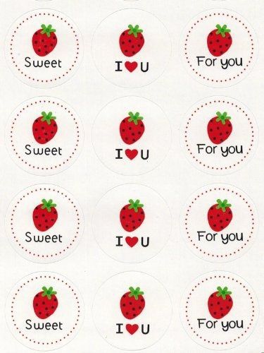 LSW Set of 96 Strawberry Stickers