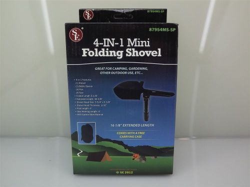 MINI FOLDING SHOVEL &amp; CASE - 4 IN 1 CAMPING MILITARY STYLE SNOW MINING EMERGENCY