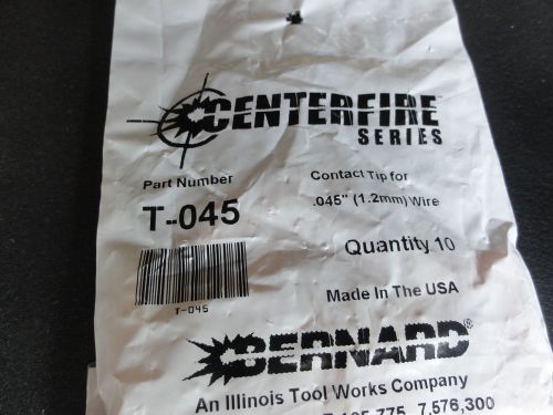 Bernard .045&#034; Centerfire Contact Tips T-045 (Package of 10)