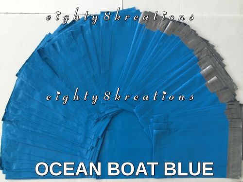 5 OCEAN BOAT BLUE Color 6x9 Flat Poly Mailers Shipping Postal Envelopes Bags