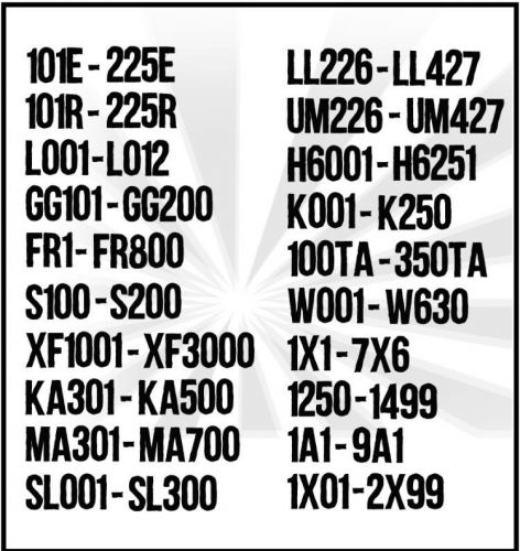 Haworth SL001-SL300 And KA301-KA449 File Cabinet Key Replacement