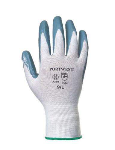 Portwest flexo grip nitrile gardening glove, 6 pair, medium size for sale