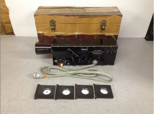 Vintage Pritchard Photomultiplier Photometer w/ Case &amp; 5 Lenses