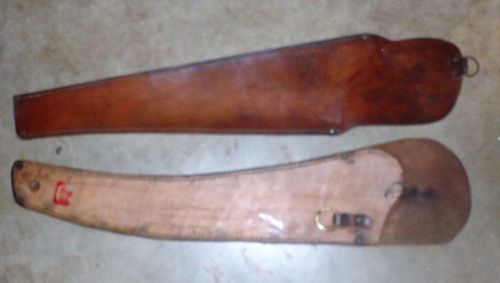 Lot of 2  leather saw scabbards,saw scabbard,case,sewmour smith snap cut for sale