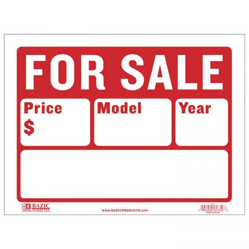 BAZIC 9&#034; X 12&#034; For Sale Sign (2-Line)  of-24