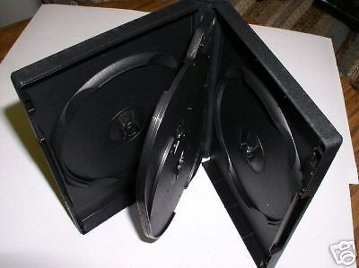 50 quad (4) dvd cases, black - psd70 for sale