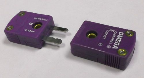 Two Omega Type E Thermocouple Mini Connectors  - Male Adapter &amp; Female