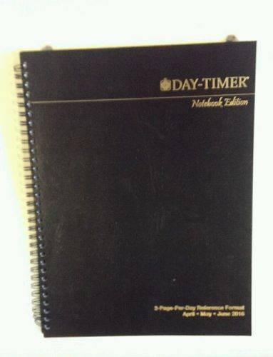 Day-Timer 2016 Apr through Jun. 2-Page-Per-Day Planner Refill Notebook Size31800