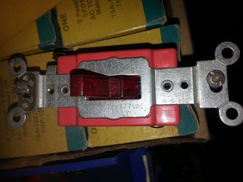 Leviton - 20 Amp Red Light Up Commercial Switch - NOT IN BOX