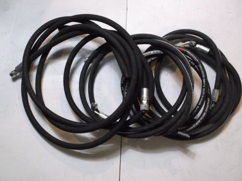3/8&#034; x 4&#039;-11.5&#039; Hydraulic Hoses with JIC Fittings  Lot of 5  Total of 41.5&#039;+