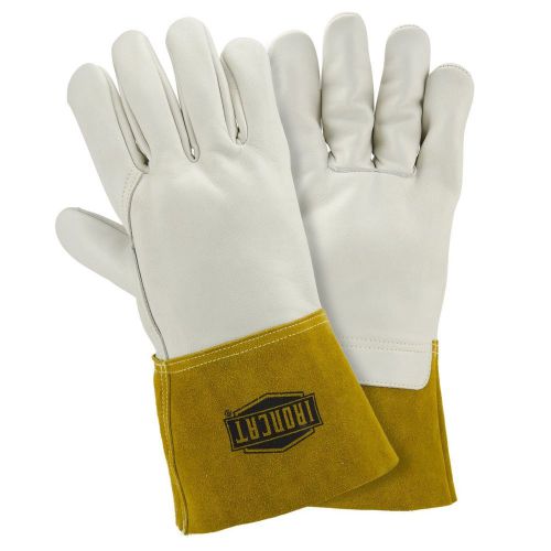 (2 pair) ironcat heavyweight top grain cowhide mig welding or work gloves small  for sale