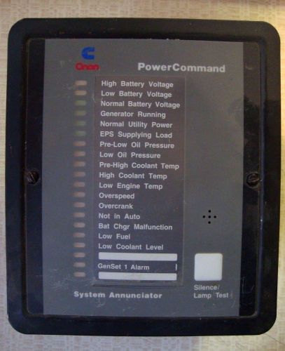 ONAN CUMMINS  POWER COMMAND SYSTEM ANNUNCIATOR 12/24 VDC MODEL: 300-4510