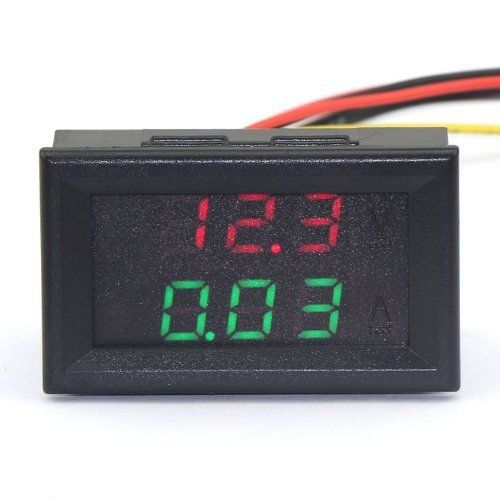 DROK&amp;reg: 0.28&#039;&#039; DC 0-100V 10A Digital Voltmeter Ammeter Voltage Current Tester