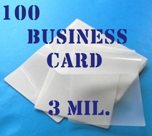 3 MIL Business Card Laminating  Laminator Pouches Sheets 2-1/4 x 3-3/4 100 PK