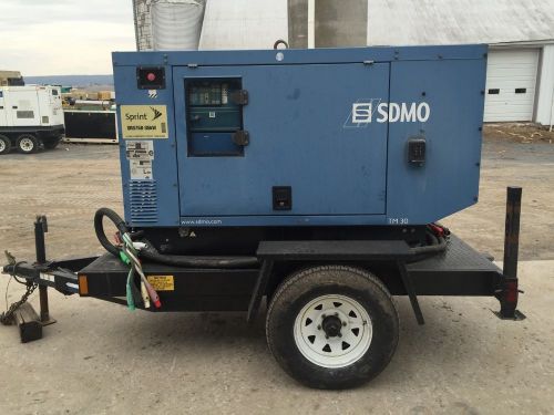 –30kw sdmo 2003 tm30 generator genset only 1,036 hours sound attenuated renta... for sale