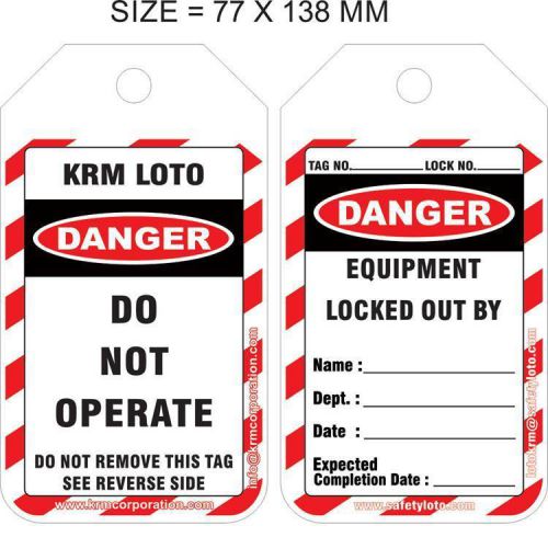 KRM DO NOT OPERTAE LOCKOUT TAGOUT TAG (SET OF 10 PCS)